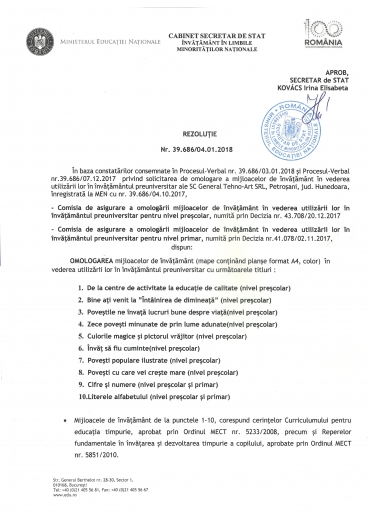 Omologare mijloace &icirc;nvățăm&acirc;nt 1