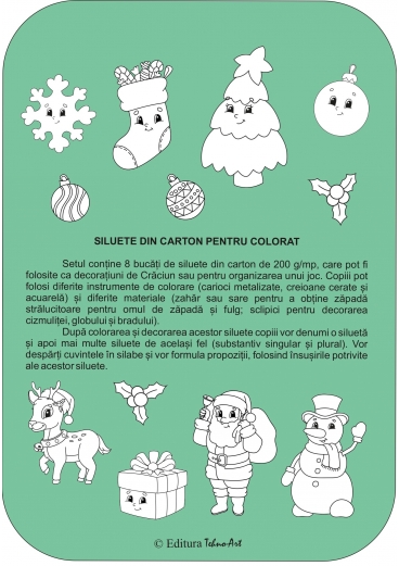 SILUETE DIN CARTON PENTRU COLORAT - IARNA