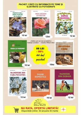 PACHET CĂRȚI CU INFORMAȚII PE TEME ȘI ILUSTRATE CU FOTOGRAFII